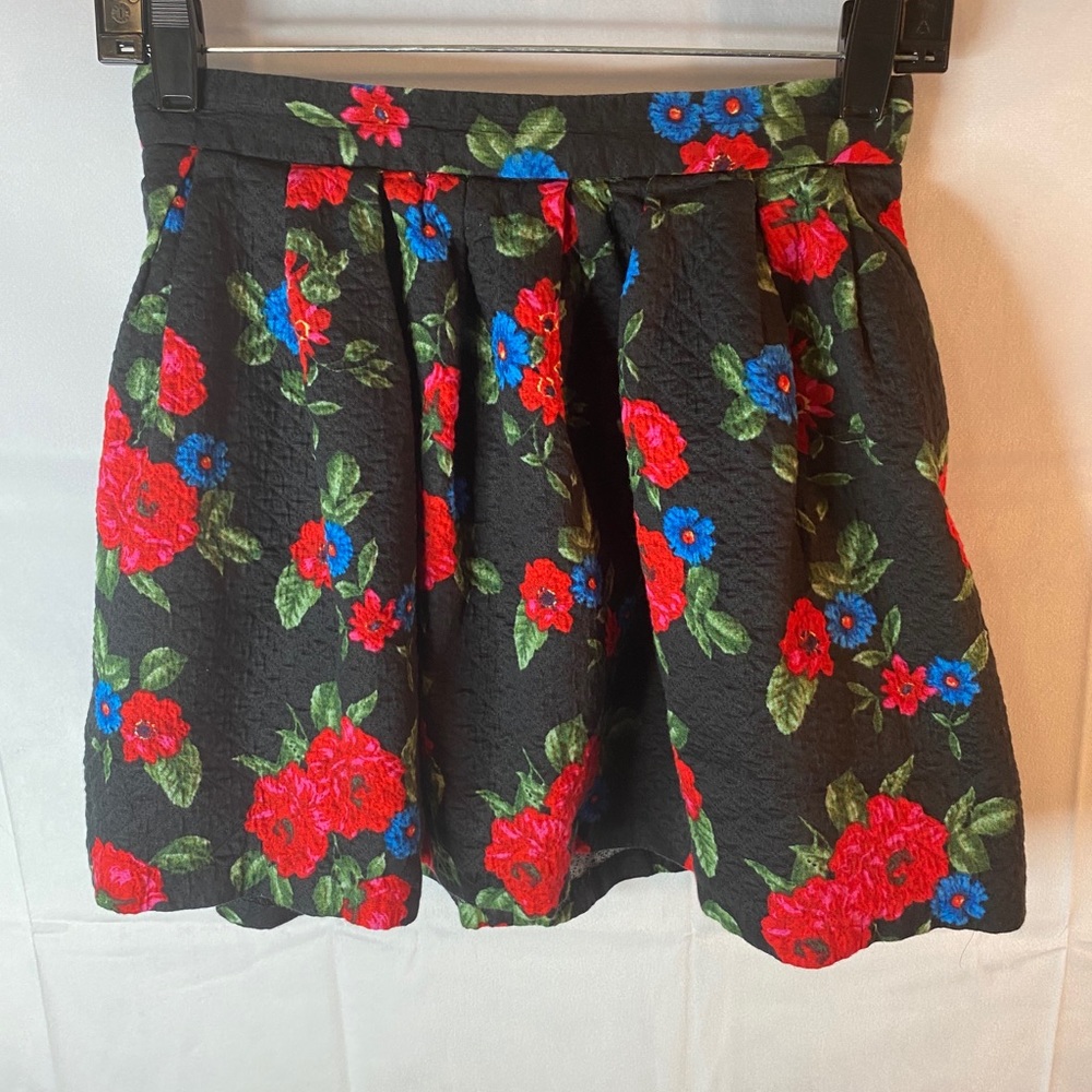 💙❤️💚🖤Forever21 Black Red & Blue Mini Skirt - Picture 12 of 12